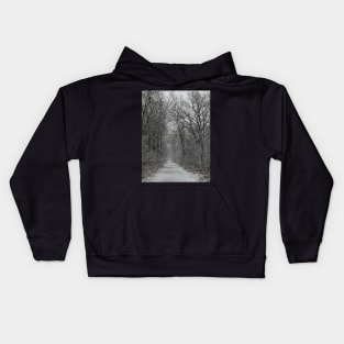 First Snowfall Winter Trail Canada Kids Hoodie